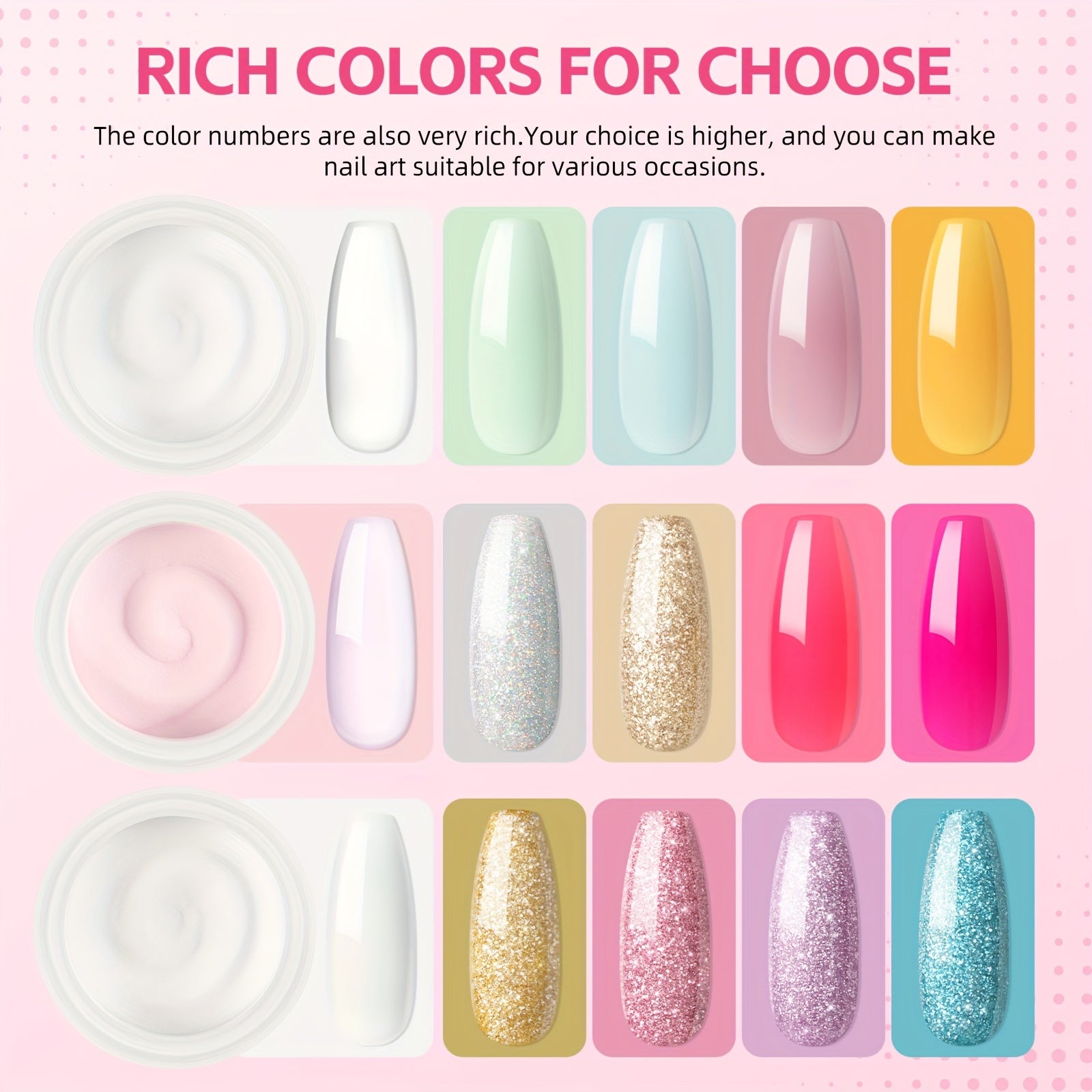 Acrylic Nail Powder Kit with Nail Lamp & Drill – 37PCS Acrylic Nail Set for Beginners & Professionals – White, Pink, Clear Powders + Tools & Decorations